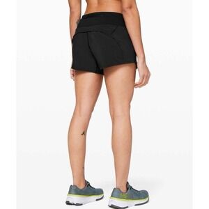 Lululemon Run Times II Short 4" Swift Ultra Light Womens Size 8 Black Running